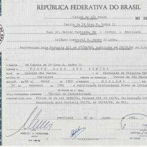 Certificado Técnico de Contabilidade